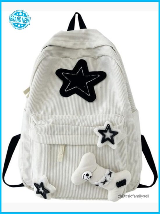 Grunge Star Backpack Y2K Aesthetic Vintage Rucksack Travel Laptop Bag main image 4